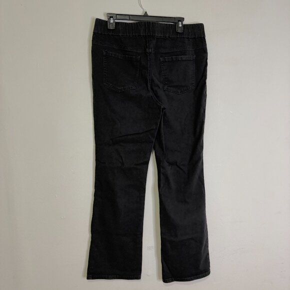 Chico's Pull On Bootcut Jeans Black Denim Size 2 (US 12) Elastic Waist , EUC - Picture 3 of 7